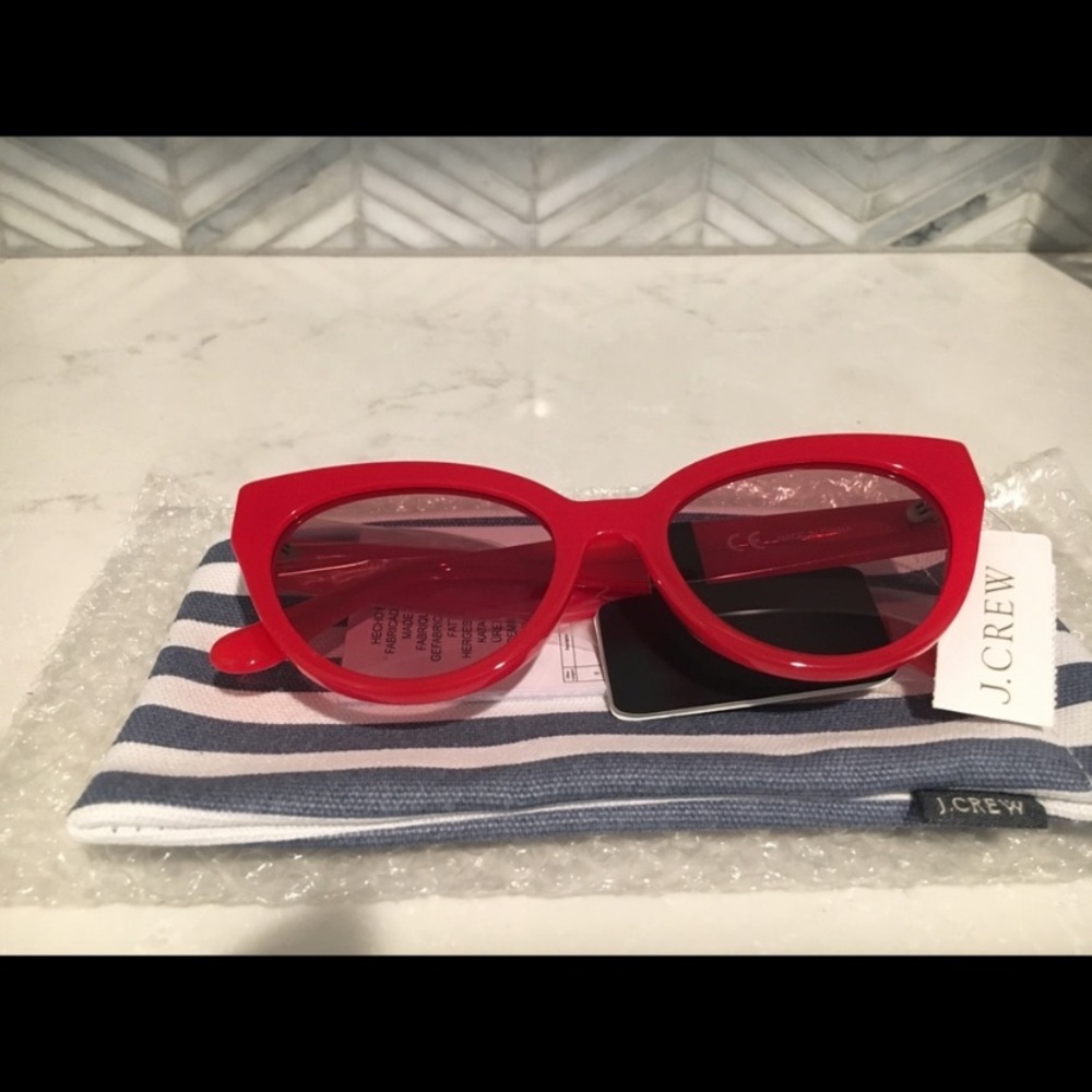 J crew cat eye red vintage sunglasses